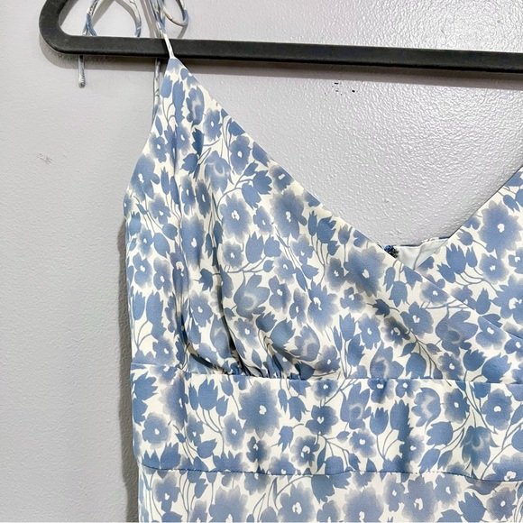 NWT J.Crew Powder Blue 100% Silk Floral Spaghetti Strap Sundress MSRP$128 - Picture 4 of 16